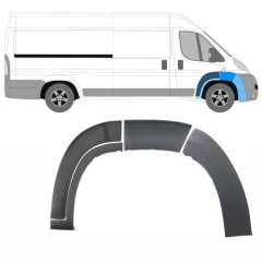 Conjunto de molduras do guarda-lamas dianteiro para Peugeot Boxer 2006-2014 / Direito / 14394