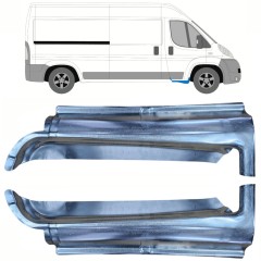 Painel de reparação da soleira da porta dianteira para Peugeot Boxer 2006-2025 / Esquerda+Direita / Conjunto 14111