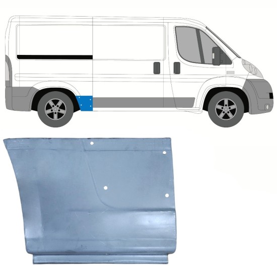 Painel de reparação do guarda-lamas traseiro para Fiat Ducato 2006-2014 / Direito 15111