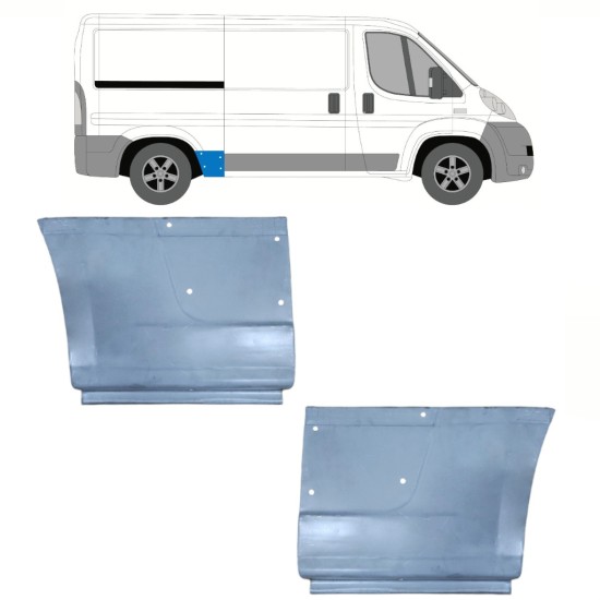 Painel de reparação do guarda-lamas traseiro para Fiat Ducato 2006-2014 / Esquerda+Direita 15113