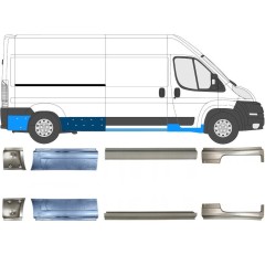 Painel de reparação da soleira para Citroen Jumper 2006-2026 / Esquerda+Direita / Conjunto 14161