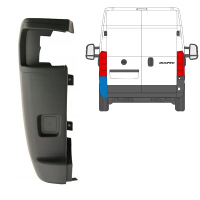 Canto do para-choque traseiro 270 graus para Peugeot Boxer 2006-2018 / Esquerdo 16118