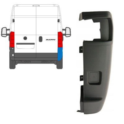 Canto do para-choque traseiro 270 graus para Peugeot Boxer 2006-2018 / Direito 16117