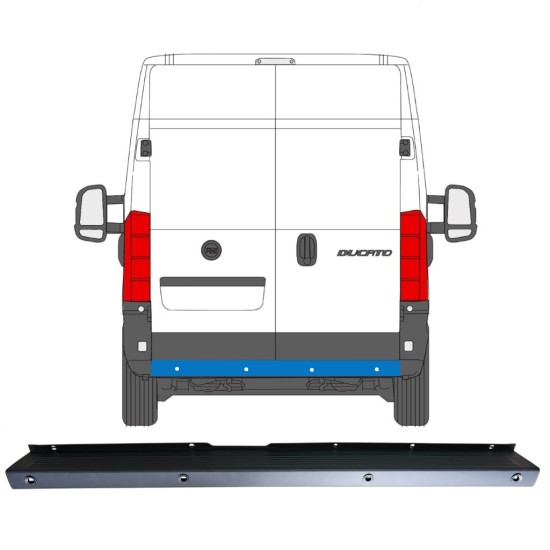Para-choque traseiro com sensores de estacionamento (PDC) para Fiat Ducato 2006-2018 16925