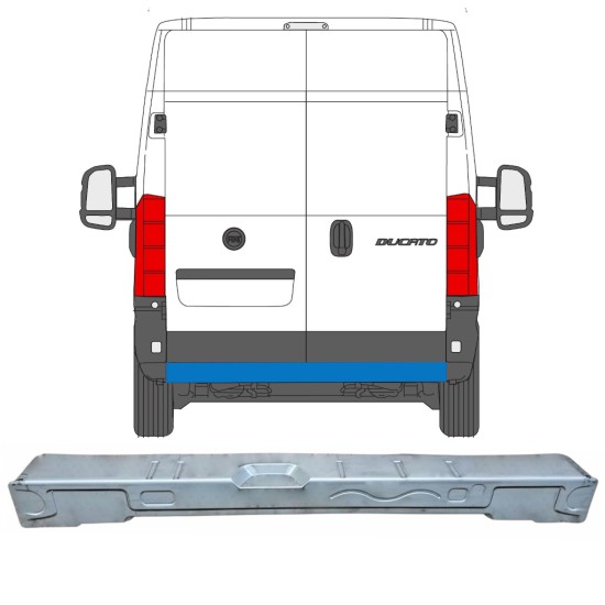 Painel de reparação da travessa traseira para Fiat Ducato 2006-2026 16869