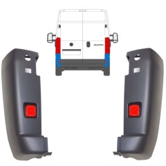 Canto do para-choque traseiro com Luz refletora para Fiat Ducato 2006-2018 / Esquerda+Direita / Conjunto 9935