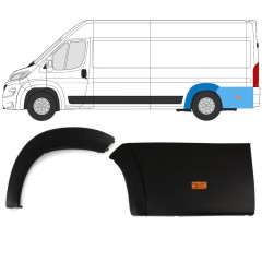 Conjunto de molduras do guarda-lamas traseiro com Luz para Peugeot Boxer 2018- / Esquerdo / 14461