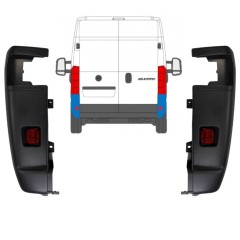 Canto do para-choque traseiro 270 graus para Peugeot Boxer 2018- / Esquerda+Direita / Conjunto 13225