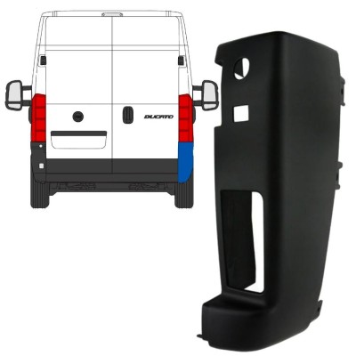 Canto do para-choque traseiro 180 graus para Citroen Jumper 2018- / Direito 15423