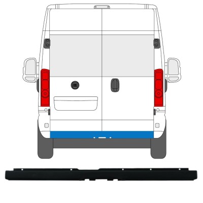 Para-choque traseiro com abertura para engate de reboque para Citroen Jumper 2018- 16166