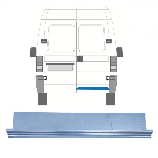 Painel de reparação interna das portas traseiras para Fiat Ducato Boxer Relay Jumper 1994-2006 / Direito 7337