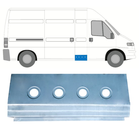 Painel de reparação interna da soleira para Citroen Jumper 1994-2006 / Esquerda = Direita (simétrico) 17305