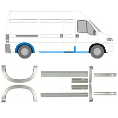 Painel de reparação da soleira com guarda-lamas traseiro para Peugeot Boxer 1994-2006 / Conjunto 14227
