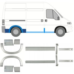 Painel de reparação da soleira com guarda-lamas traseiro para Citroen Jumper 1994-2006 / Conjunto 14232