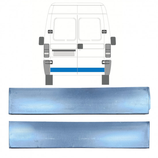 Painel de reparação baixa das portas traseiras para Fiat Ducato Boxer Relay Jumper 1994-2006 / Esquerda+Direita / Conjunto 9748