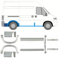 Painel de reparação da soleira com guarda-lamas traseiro para Peugeot Boxer 1994-2006 / Conjunto 14229