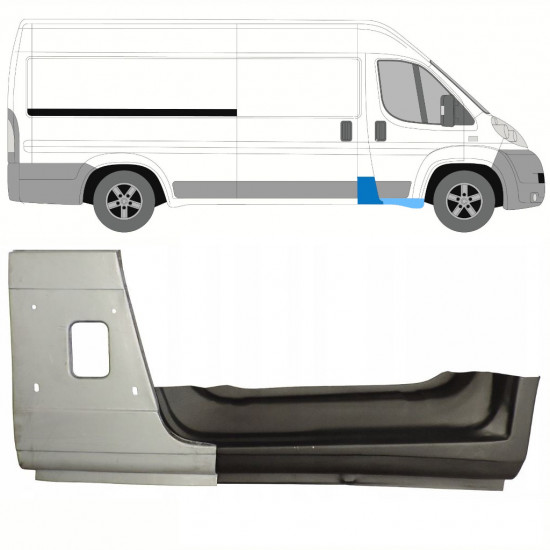 Painel de reparação do pilar com Painel de reparação da soleira para Fiat Ducato 2006- / Direito / Conjunto 8742