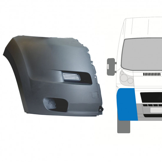 Canto do para-choque dianteiro para Fiat Ducato 2006-2014 / Direito 7473