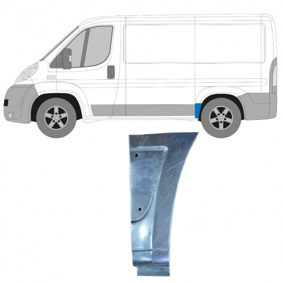 Painel de reparação do guarda-lamas traseiro para Fiat Ducato 2006- / SWB / Esquerdo 11473