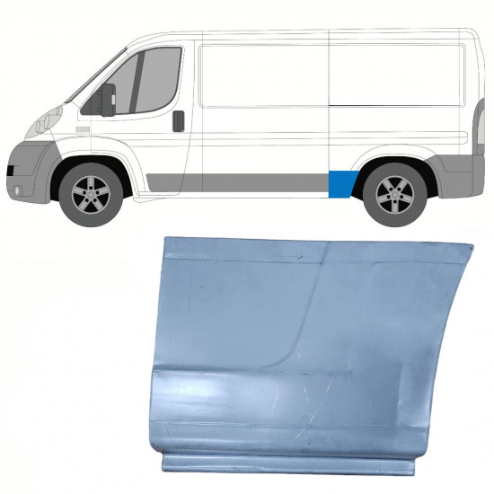 Painel de reparação do guarda-lamas traseiro para Fiat Ducato 2006- / MWB / Esquerdo 8860