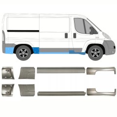 Painel de reparação da soleira para Citroen Jumper 2006-2025 / Esquerda+Direita / Conjunto 14157