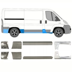 Painel de reparação da soleira para Peugeot Boxer 2006-2025 / Esquerda+Direita / Conjunto 14158