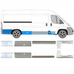 Painel de reparação da soleira para Peugeot Boxer 2006-2025 / Esquerda+Direita / Conjunto 14166