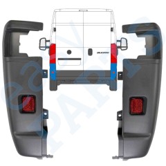 Canto do para-choque traseiro 270 graus para Peugeot Boxer 2006-2018 / Esquerda+Direita / Conjunto 14063