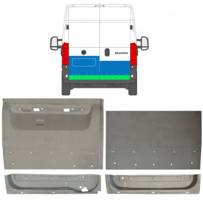 Painel de reparação das portas traseiras para Fiat Ducato 2006- / Conjunto 11682