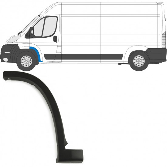 Moldura lateral do guarda-lamas dianteiro para Fiat Ducato 2006- / Esquerdo 6535