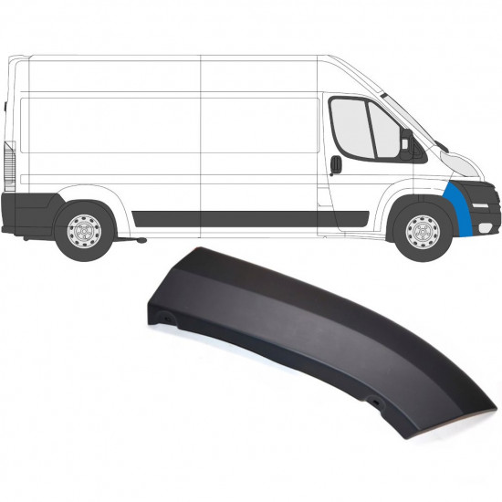 Moldura lateral do para-choque dianteiro para Fiat Ducato 2006- / Direito 6538