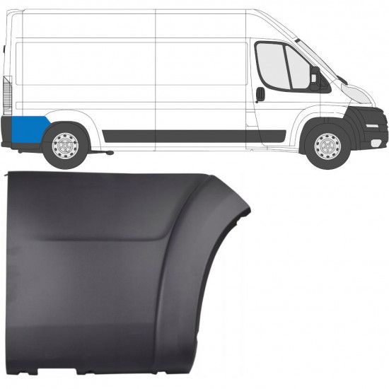 Moldura lateral traseira para Fiat Ducato 2006- / Direito 6550