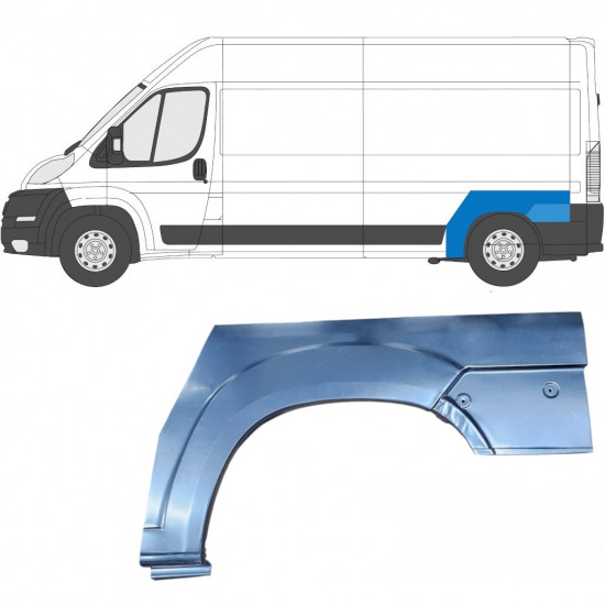 Painel de reparação do guarda-lamas traseiro para Fiat Ducato 2006- / Esquerdo 6816