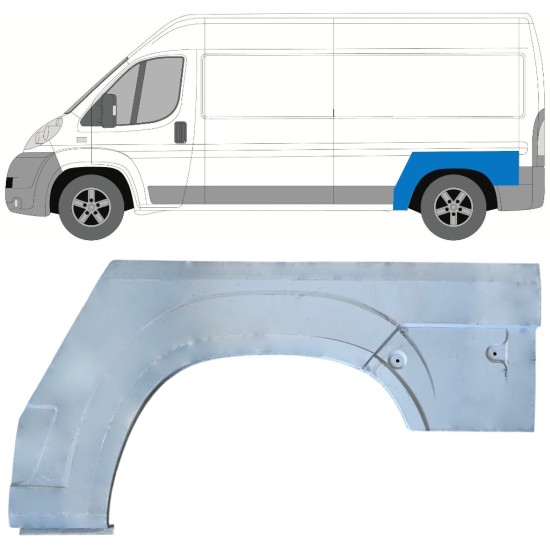 Painel de reparação do guarda-lamas traseiro para Citroen Jumper 2006-2026 / Esquerdo 16950