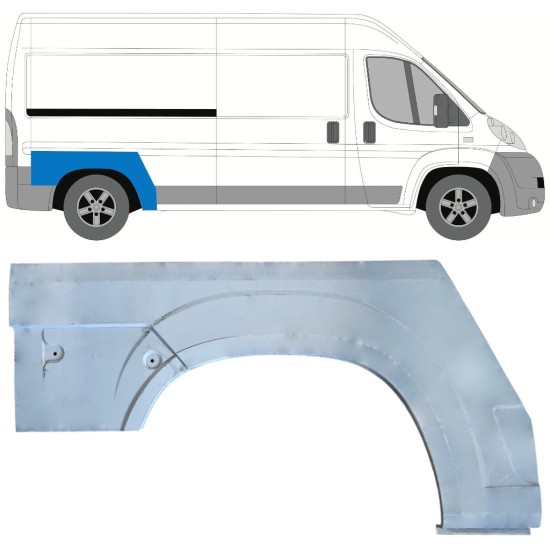 Painel de reparação do guarda-lamas traseiro para Peugeot Boxer 2006-2026 / Direito 16947