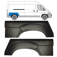 Painel de reparação do guarda-lamas traseiro para Peugeot Boxer 2006-2025 / Esquerda+Direita / Conjunto 14281