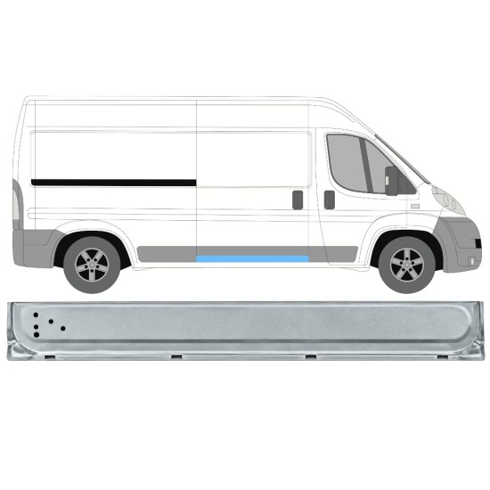 Painel de reparação interna das portas deslizantes para Citroen Jumper 2006-2026 / Direito 17044