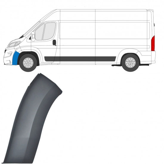 Moldura lateral do para-choque dianteiro para Fiat Ducato 2014-2018 / Esquerdo 7766