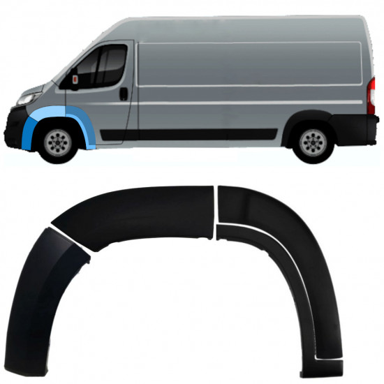 Conjunto de molduras do guarda-lamas dianteiro para Fiat Ducato Boxer Relay 2018- / Esquerdo /  8471