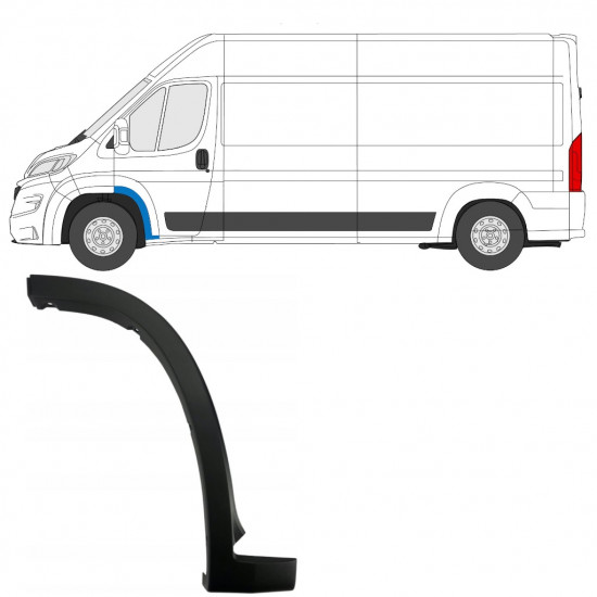 Moldura lateral do guarda-lamas dianteiro para Fiat Ducato 2018- / Esquerdo 7777