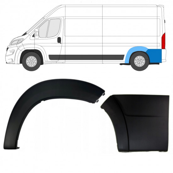 Moldura lateral traseira para Fiat Ducato 2018- / Esquerdo / Conjunto 10957
