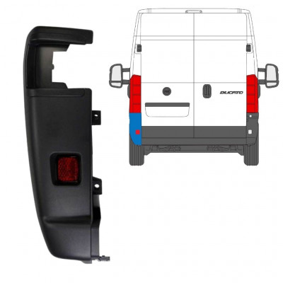 Canto do para-choque traseiro 270 graus para Fiat Ducato 2018- / Esquerdo 7718