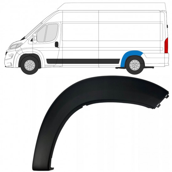 Moldura lateral do guarda-lamas traseiro para Fiat Ducato 2018- / Esquerdo 7797