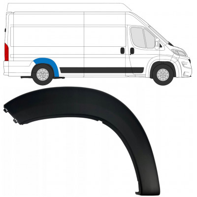 Moldura lateral do guarda-lamas traseiro para Fiat Ducato 2018- / Direito 7796