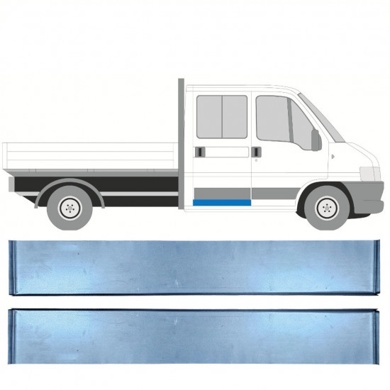 Painel de reparação das portas traseiras para Fiat Ducato Boxer Relay Jumper 1994-2006 / Esquerda+Direita / Cabine dupla / Conjunto 10501