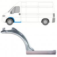 Painel de reparação da soleira com guarda-lamas dianteiro para Fiat Ducato Boxer Relay 1994-2006 / Esquerdo / Conjunto 9902