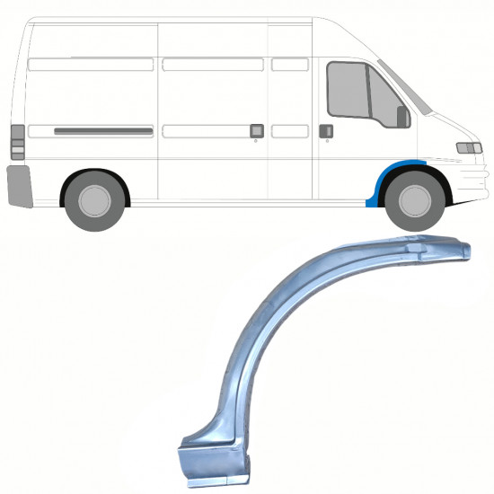 Painel de reparação do arco da roda dianteira para Fiat Ducato 1994-2006 / Direito 10699