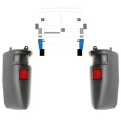 Canto do para-choque traseiro para Peugeot Boxer 1994-2002 / Esquerda+Direita / Conjunto 14113