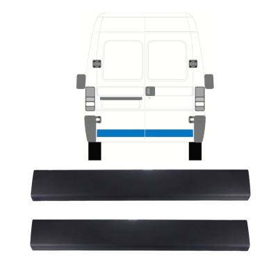 Moldura lateral da porta traseira para Fiat Ducato 1994-2002 / Esquerda+Direita / Conjunto 9856