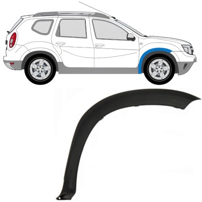 Moldura lateral do guarda-lamas dianteiro para Dacia Duster 2010-2017 / Direito 16017
